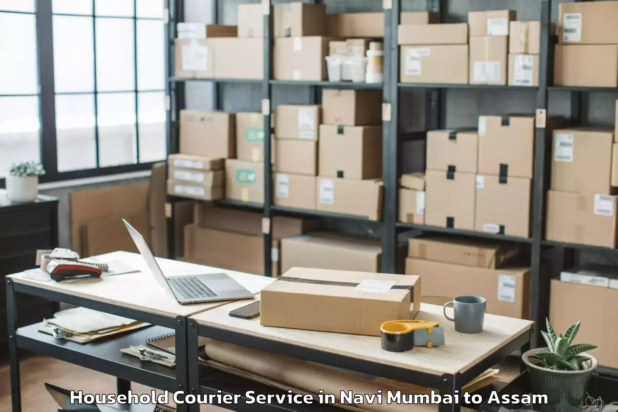 Affordable Navi Mumbai to Haflong Household Courier